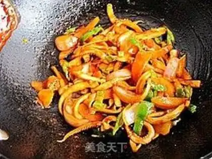 Make Korean spicy fried squid step 13
