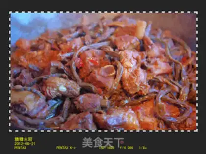 Make Braised pork ribs with dried cowpeas step 5