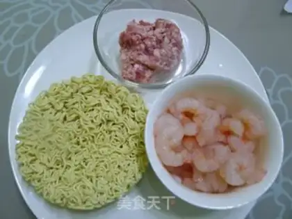 Make Instant noodles shrimp balls step 0