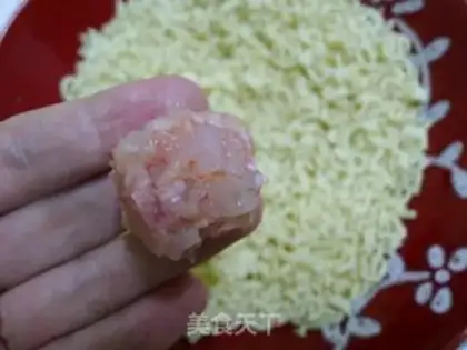 Make Instant noodles shrimp balls step 5