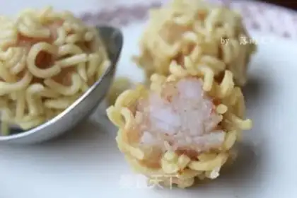 Make Instant noodles shrimp balls step 9