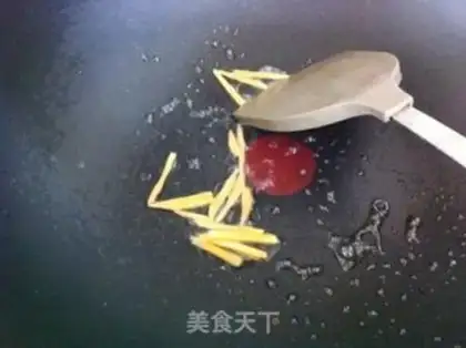 Make Golden mushrooms and silk melons step 2
