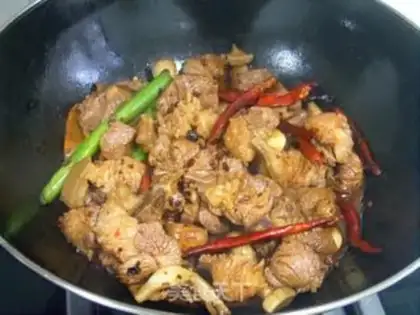 Make Spicy lamb fans step 4