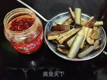 Make Bean petal eggplant step 2