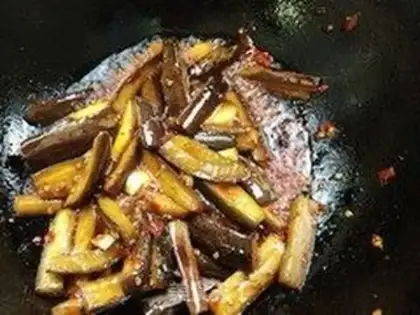 Make Bean petal eggplant step 4