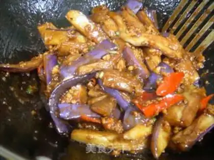 Make Soy sauce, pork and eggplant step 4