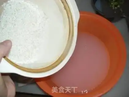 Make Egg shrimp congee step 4