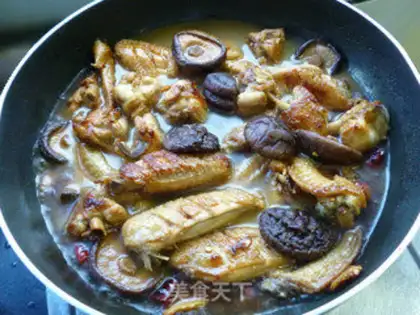 Make The mushroom chicken wings step 7