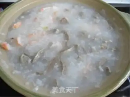 Make Shrimp oxen and congee step 7