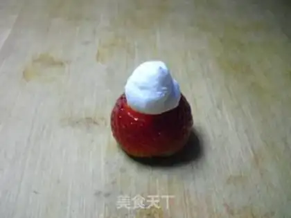 Make Strawberry Snowman step 3