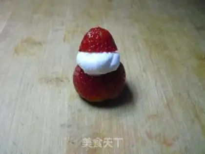 Make Strawberry Snowman step 4
