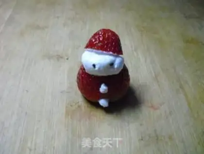 Make Strawberry Snowman step 5