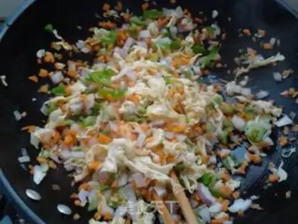 Make Egg fried rice step 8