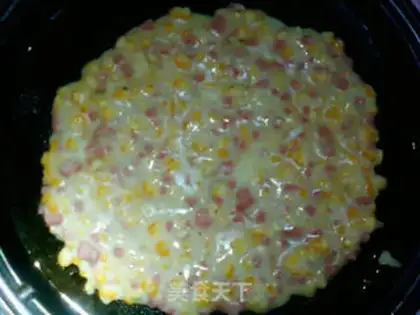 Make Corn ham omelet step 9