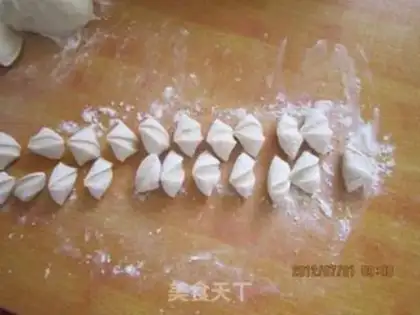 Make Three fresh dumplings step 3