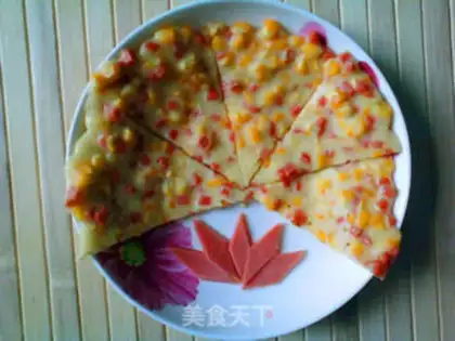 Make Corn ham omelet step 12