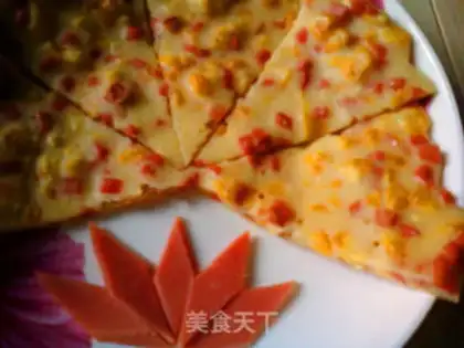 Make Corn ham omelet step 13