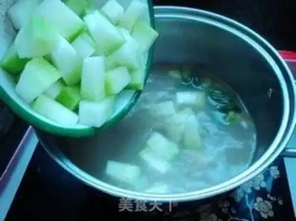 Make Green bean melon health soup step 4