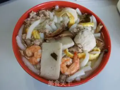 Make Spicy riceball soup step 4