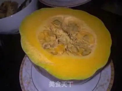 Make Pumpkin steamed chicken step 2