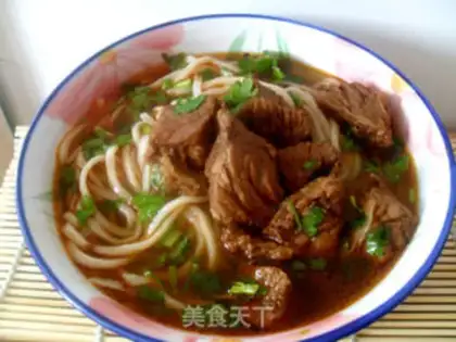Make Red beef noodles step 23