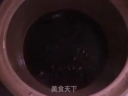 Make Coconut juice black gallon pudding step 1