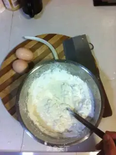 Make Egg pancakes step 1