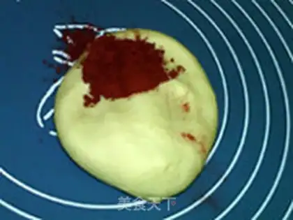 Make Red bicolor buns step 5
