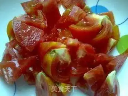 Make Tomato egg tofu soup step 0