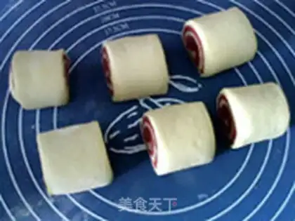 Make Red bicolor buns step 13