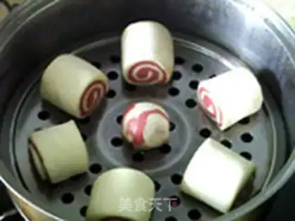 Make Red bicolor buns step 14