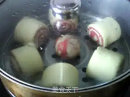 Make Red bicolor buns step 15