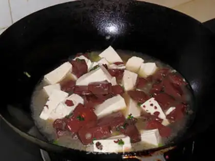 Make Duck blood tofu step 4