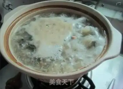 Make Porridge of salty pork step 5
