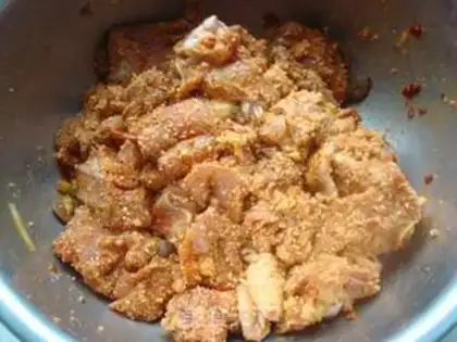 Make Spicy powdered chicken step 4