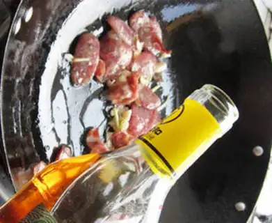 Make lentils fried sausage step 6