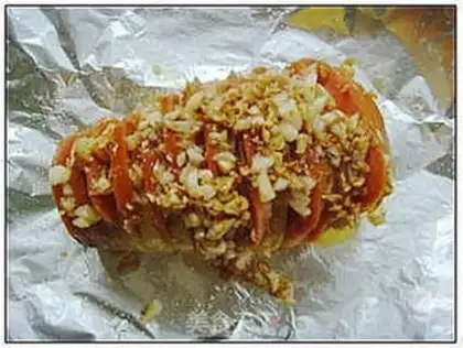 Make Garlic potato sausage step 7