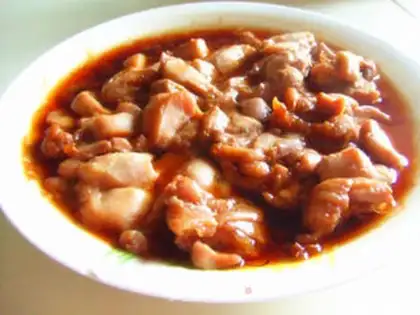 Make Steamed chicken leg meat step 4