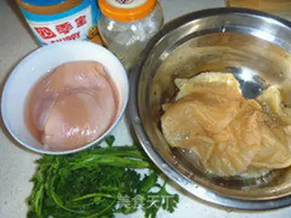 Make Soy sauce, chicken silk, soy step 0