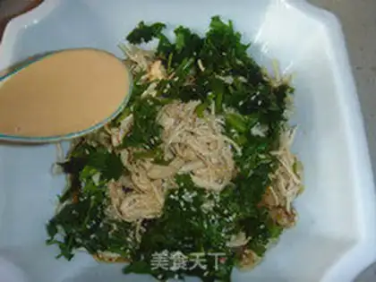 Make Soy sauce, chicken silk, soy step 12