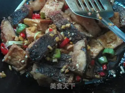 Make Iron-pot fried tofu fish step 22