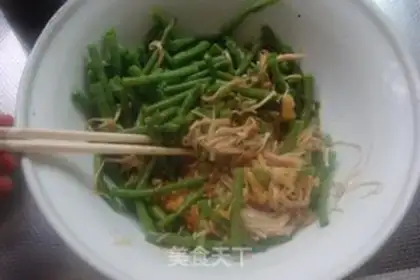 Make Golden mushrooms and beans step 7