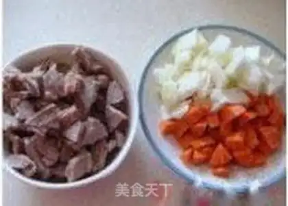 Make Hands on lamb rice step 4