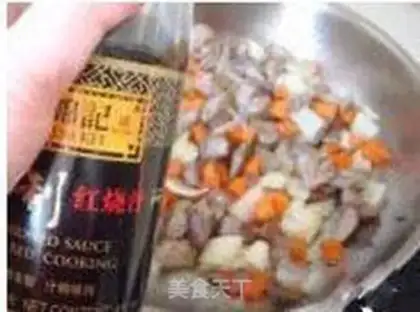 Make Hands on lamb rice step 9