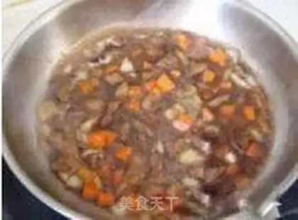 Make Hands on lamb rice step 11