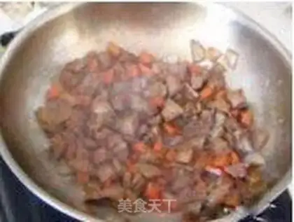 Make Hands on lamb rice step 13