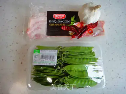Make Garlic bacon, Dutch beans step 0