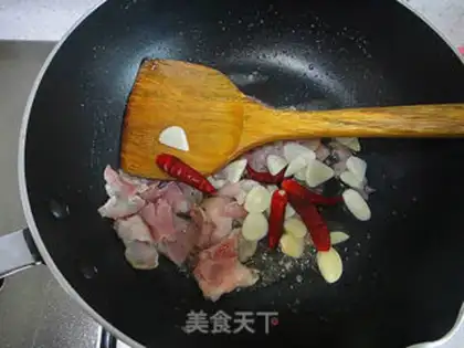 Make Garlic bacon, Dutch beans step 5