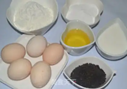 Make Black sesame ricin cake step 0