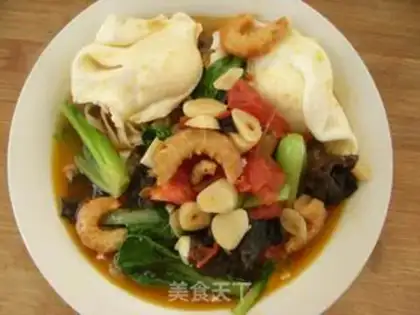 Make Seafood bag of egg noodles step 12
